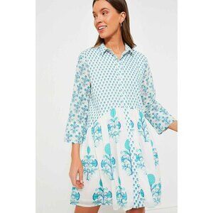 Tuckernuck RO'S Garden Size XS  Exclusive Turquoise Deauville Short Dress